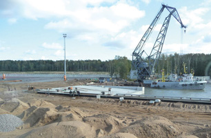 Морской терминал для перегрузки накатных грузов вблизи деревни Вистино Кингисеппского района Ленинградской области