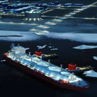 Инженерные мероприятия по уменьшению толщины ледового поля в порту Сабетта на полуострове Ямал