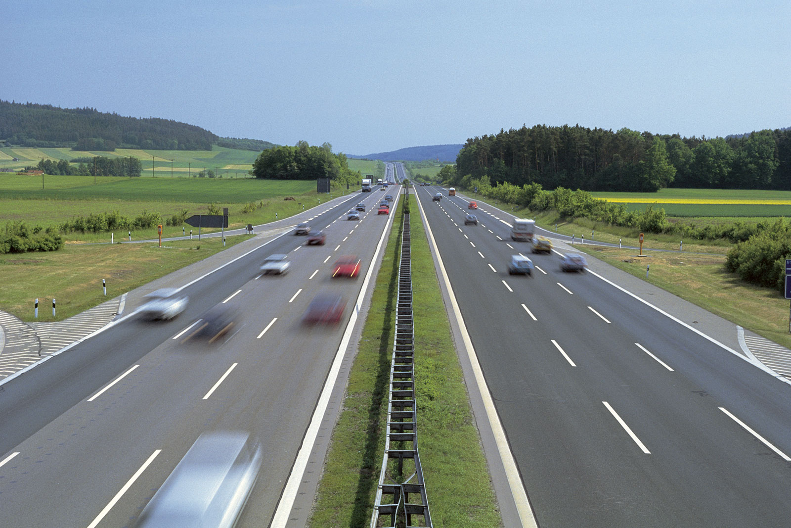 The Autobahn south of Nürnberg, Germany. Comstock Images/Jupiterimages