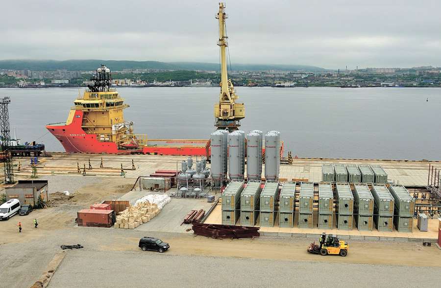 Integrated operational support base for exploratory drilling in the Kara sea. Port of Murmansk 