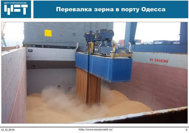 Погрузка зерна в порту Одесса (ООО «Бруклин-Киев-Порт»)